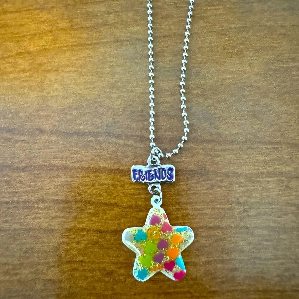Set of 5 Items! Brightly Colored Jewelry! 4 pr tiny earrings & 1 necklace!